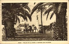 CPA Nice Palais de la Jetee a travers les Palmiers 