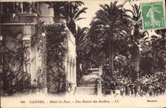 CPA Cannes Hotel du Parc Une Entree des Jardins 