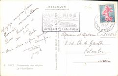 CPA Nice Promenade des Anglais Le Mont Boron 