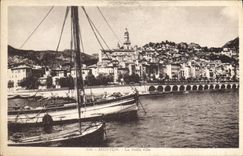 CPA Menton la Vieille Ville Bateau