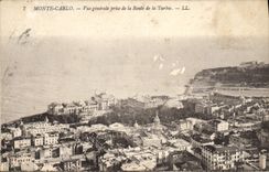 CPA Monte Carlo Vue generale prise de la Route de la Turbie 