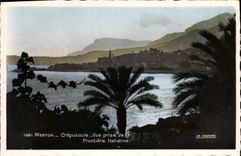 CPA Menton Crepuscule Vue prise de la Frontiere Italienne 