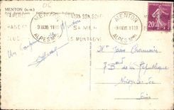 CPA Menton A M Pont Saint Louis Frontiere Franco Italienne 