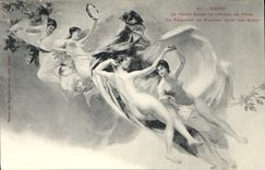 CPA Nancy Le Grand Salon de l'Hotel de Ville Un fragment du Plafond peint par Morot 