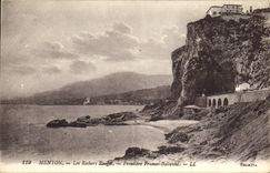 CPA Menton Les Rochers rouges Frontiere Franco italienne 