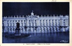 CPA Nancy la Nuit L'Hotel de Ville Illumine 