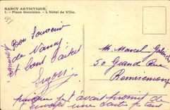 CPA Nancy Artistique Place Stanislas L'Hotel de Ville 