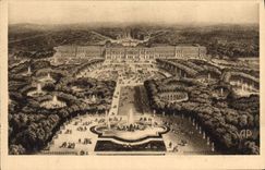 CPA Versailles Panorama du Chateau et des jardins 