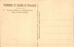 CPA Splendeurs et Charmes de Versailles Facade du Palais sur les Parterres d'Eau 