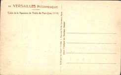 CPA Versailles Pittoresque Table de la Signature du Traite de Paix Juin 1919 