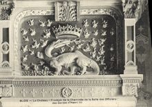 CPA Blois Le Chateau Fronton de la Cheminee de la Salle des Officiers des Gardes d'Henri III 