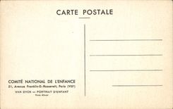 CPA Comite National de l'Enfance Van Dyck Portrait d'Enfant 