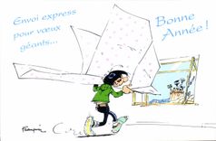 CPA Bonne Annee Envoi express pour voeux geants 