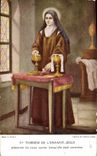 CPA Ste Therese de l'Enfant Jesus preparant les vases sacres lorsqu'elle etait sacristine 