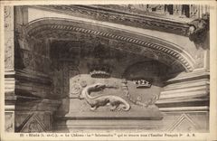 CPA Blois L et C Le Chateau la Salamandre qui se trouve sous l'Escalier Francois Ier 