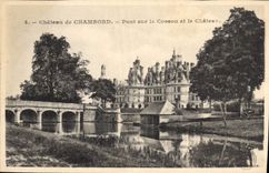 CPA Chateau de Chambord Pont sur le Cosson et le Chateau 