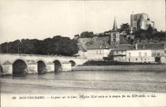 CPA Montrichard Le Pont sur le Cher l'Eglise XII siecle et le donjon fin du XII siecle 