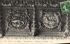 CPA Blois Le Chateau Salon d'Honneur Medaillon de Cheminee 