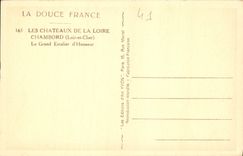 CPA Les Chateaux de la Loire Chambord Loire et Cher Le Grand Escalier d'Honneur 