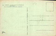 CPA Lisieux Un des portails de la Cathedrale Saint Pierre 