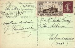 CPA Lisieux Statue Sainte Therese au Cimetiere de Lisieux 