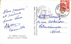 CPA Lisieux Calvados Basilique et Statue Ste Therese 