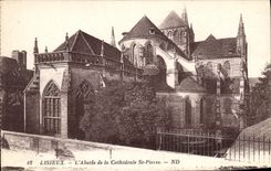 CPA Lisieux L'Abside de la Cathedrale St Pierre 