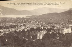 CPA La Savoie Aix les Bains Vue Generale et Lac du Bourget 