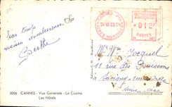 CPA Cannes Vue Generale Le Casino Les Hotels 