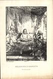 CPA Pelerins d'Emmaus Rembrandt 