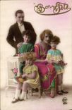 CPA Bonne Fete Femme Enfants