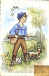 CPA Il m'avait pourtant bien semble voir un lapin Enfant Chasse
