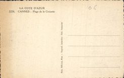 CPA Cannes Plage de la Croisette 