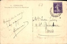 CPA Strasbourg Vue prise de la Place de la Republique 