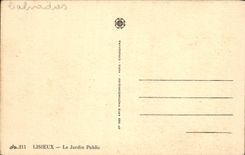 CPA Lisieux Le Jardin Public 