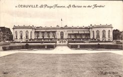 CPA Deauville La Plage Fleurie Le Casino vu des Jardins 