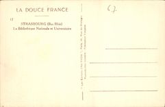 CPA Strasbourg Bas Rhin La Bibliotheque Nationale et Universitaire 