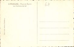 CPA Strasbourg Place du Marche aux Cochons de laif 