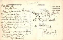 CPA Chamonix Mont Blanc Vue generale et l'Aiguille du Dru 