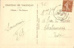 CPA Chateau de Valencay L'Entree 