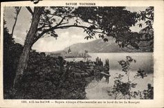 CPA Aix les Bains Royale Abbaye d'Hautecombe sur le bord du lac du Bourget 