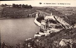 CPA Eguzon Indre Le Barrage et le Lac 
