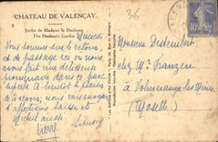 CPA Chateau de Valencay Jardin de Madame la Duchesse 