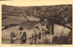 CPA Environs de Gargilesse Boucle de la Creuse et Moulin de la Prune 