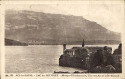 CPA Aix les Bains Lac du Bourget Abbaye d'Hautecombe Vue vers Aix et le Mt Revard 