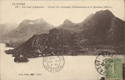 CPA Le Lac d'Annecy Duingt les montagnes d'Entrevernes et le Charbon 
