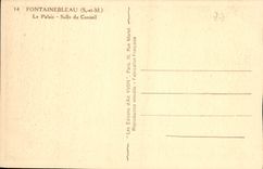 CPA Fontainebleau S et M Le Palais Salle du Conseil