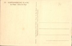 CPA Fontainebleau S et M Le Palais Salon du Pape