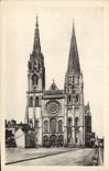 CPA Cathedrale de Chartres Facade Ouest Le Fleche Nord 
