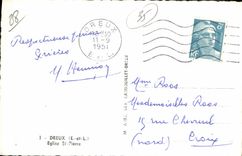 CPA Dreux E et L Eglise St Pierre 